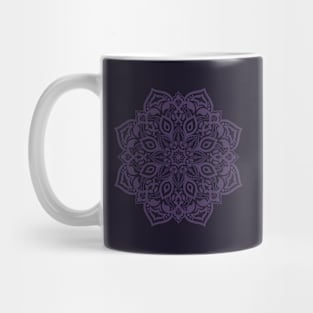 Elegant royal purple mandala - subtle tone on tone Mug